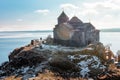 Hayravank Monastery on coast of Sevan Lake in Armenia Royalty Free Stock Photo