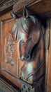an old head horse scuplture Royalty Free Stock Photo