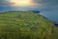 Old Head Kinsale Cork Ireland aerial amazing peninsula coast line cliffs lighthouse