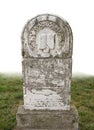 Old headstone isolated