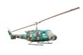 Old helicopter isolate on white Royalty Free Stock Photo