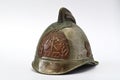 Old helmet for fireman Royalty Free Stock Photo