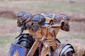 Old helmets from ancient Dacia Royalty Free Stock Photo