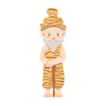 An old hermit holding a staff Royalty Free Stock Photo