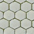 Old Hexagonal Paving Slabs. Seamless Texture.