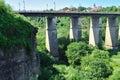 Old high stone bridge in Kamianets-Podilskyi, Ukraine Royalty Free Stock Photo