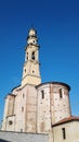 Old high stone catholic church