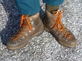 Old hiking boots Royalty Free Stock Photo