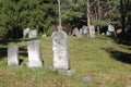 Old hillside rural cemetery