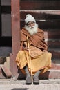 Sadhu old Hindu holy man in Gangotri Royalty Free Stock Photo