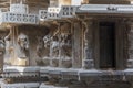 old hindu temple with head removed statues and one gate Royalty Free Stock Photo