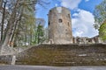 Old, historic, ancient castle in small city Cesis