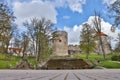 Old, historic, ancient castle in small city Cesis