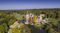 A beautiful castle and gardens - FÃÂ¼rst PÃÂ¼ckler Park in Bad Muskau - from a bird`s eye view