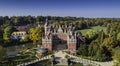 A beautiful castle and gardens - FÃÂ¼rst PÃÂ¼ckler Park in Bad Muskau - from a bird`s eye view