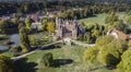 A beautiful castle and gardens - FÃÂ¼rst PÃÂ¼ckler Park in Bad Muskau - from a bird`s eye view