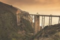 Old historic Bixby Creek Bridge, Highway 1 Carmel-by-the-sea Royalty Free Stock Photo