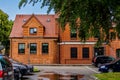 Old historic brick Teutonic building town hall in lebork poland