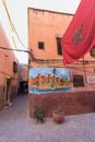 Old historic center of Marrakesh in Morocco. Colorful alleys without people. A very popular and safe country for travelers.