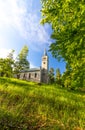 Old historic church in the forest Royalty Free Stock Photo