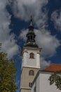 Old historic church and houses in Krems an der Donau in summer Austia Royalty Free Stock Photo