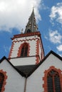 Old historic church and spire in Ediger Germany