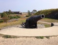 Old historic defense cannon in Suomenlinna, Finland