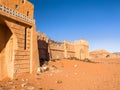 Old Historic French Castle in the middle of Wadi Rum desert in Jordan. Medieval Castle Gate,