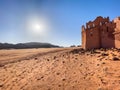 Old Historic French Castle in the middle of Wadi Rum desert in Jordan