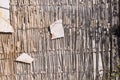 A layer of cane, formerly used as a layer for plaster (Roughcast) on the wall. Royalty Free Stock Photo