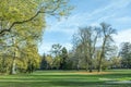 Old historic Kurpark in Bad Homburg in autumn colors