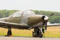 Old historic military propeller plane