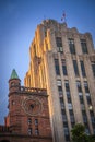 Old historic and modern building in Montreal, Canada Royalty Free Stock Photo