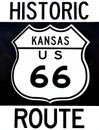 Old historic Route 66 sign.