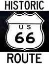 Old Historic Route 66 Sign.