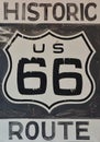 Old Historic Route 66 Sign