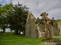 old historic ruin in the landscape of ireland