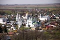 The old historic Russian town of Suzdal - the Golden Ring tourist places top view