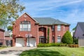 old historic scenic brick houses in suburban area of Houston