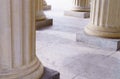 Old historic stone pillars and pathway Royalty Free Stock Photo