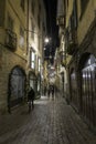 Secluded streets at night, urban architectural adventures