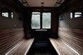 Old historic train carriage interior Royalty Free Stock Photo