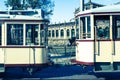 Old historic vintage street car in Dresden