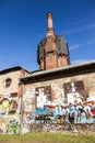 Old historic watertower build of bricks in Wiesbaden Royalty Free Stock Photo