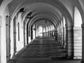 Old historical arcade in Loretanska Street near Prague Castle, Prague, Czech Republic Royalty Free Stock Photo