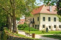 The old historical architecture and city park in Samobor, Croatia Royalty Free Stock Photo