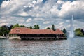 Old historical Bathing Hut in Rorschach Royalty Free Stock Photo