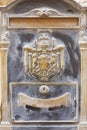 Old historical brass letterbox Royalty Free Stock Photo