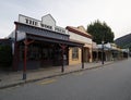 Old historical buildings in 19th century architecture town of Arrowtown near Queenstown Otago, South Island New Zealand