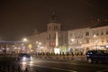 Old historical buildings in old town Arad in Romania